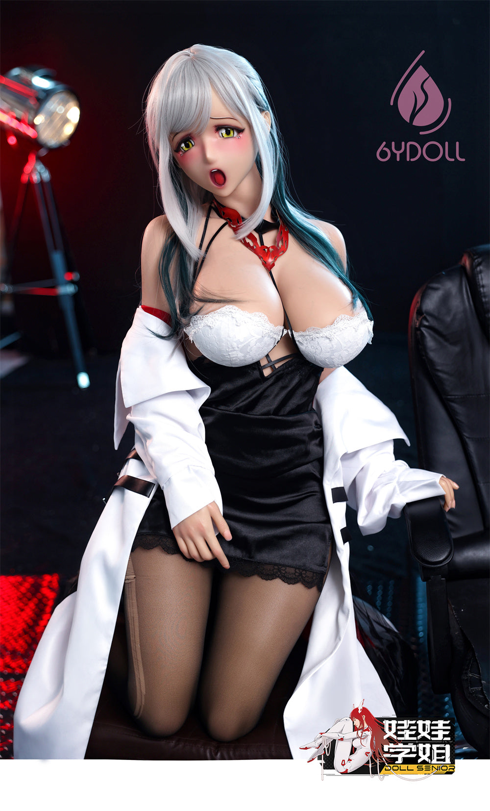 Doll Senior Rayvenado 161CM E Cup Big Breast Full Silicone Implanted Hair Customizable Asian Anime Cosplay Sex Doll