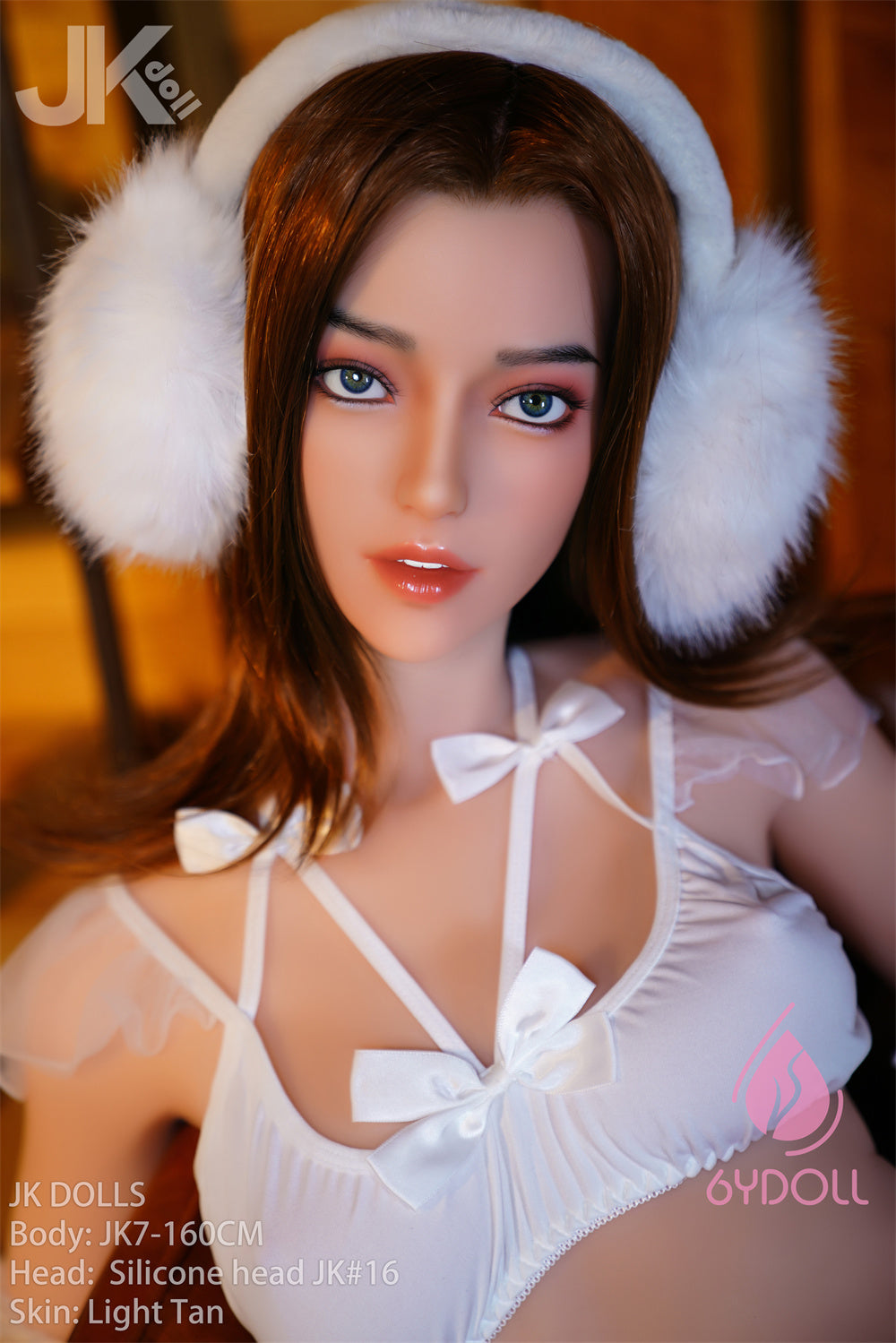 JK Dolls Ina 160cm/5ft3 B-cup Silicone head TPE Body Blonde Light Tan Skin Sex Doll