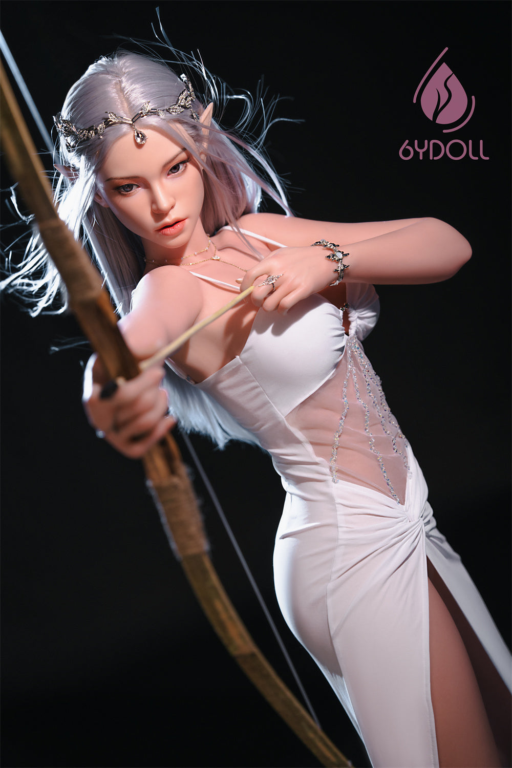 TOP FIRE DOLL 165cm/5ft5 silicone-T07 D-Cup Big Breast Full Silicone Implanted Hair Customizable Blonde Elf Cosplay Sex Doll