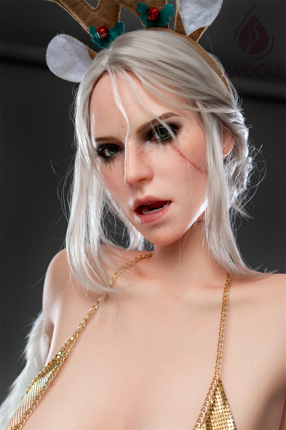 Gamelady Ciri 168cm/5ft6 E-cup Big Breast Full Silicone Implanted Hair Customizable Blonde White Skin Sex Doll